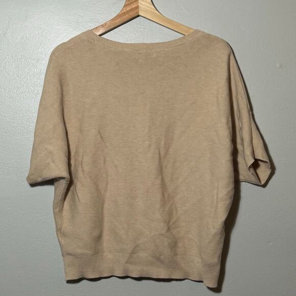 Women's Size M Quince Lightweight Cotton Cashmere Link-Stitch Dolman Sweater - Picture 4 of 6